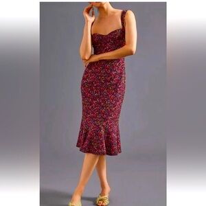 Anthropologie Hutch Floral Midi Dress - Size M